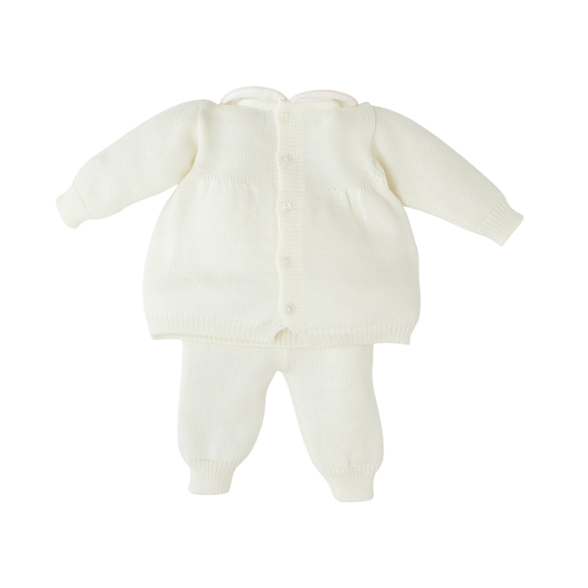 Baby Birth Set, Pure Wool, Rococo Flower Embroidery, CLAUDIA - Piccola Giuggiola CLAUDIA/CN