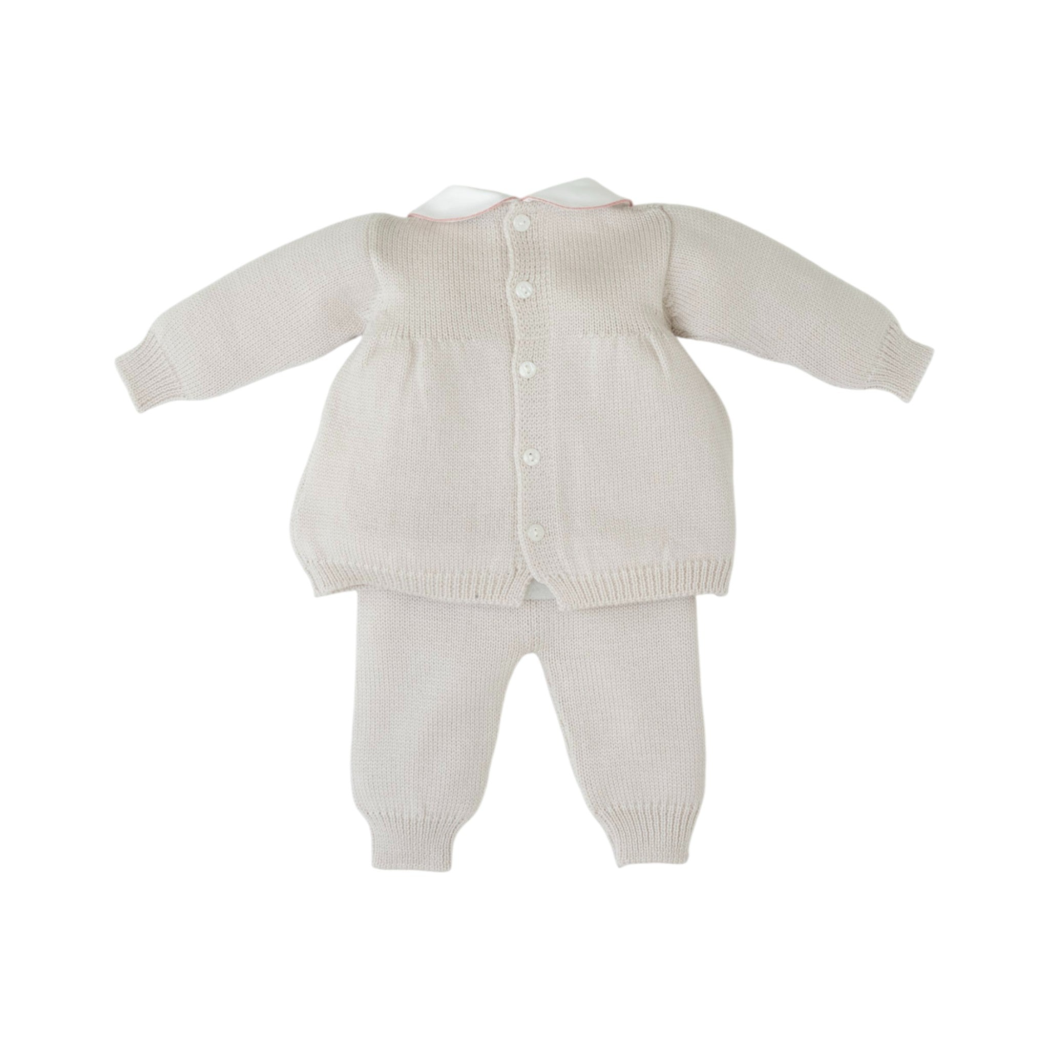 Baby Birth Set, Pure Wool, Rococo Flower Embroidery, ASIA - Piccola Giuggiola ASIA/CN-T