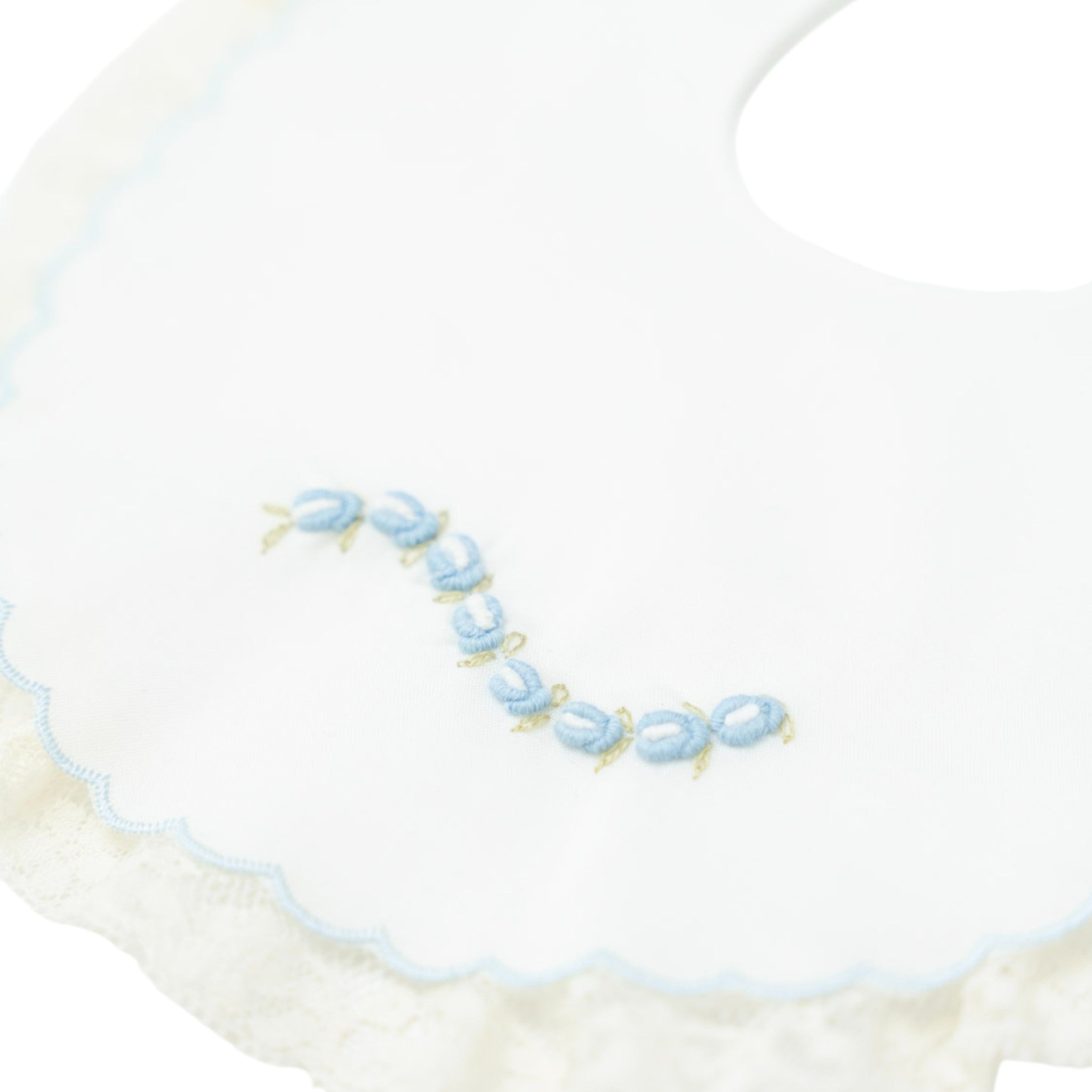 Baptismal bib, cotton, Valenciennes lace, OLLY - Little Jujube OLLY/BV-C