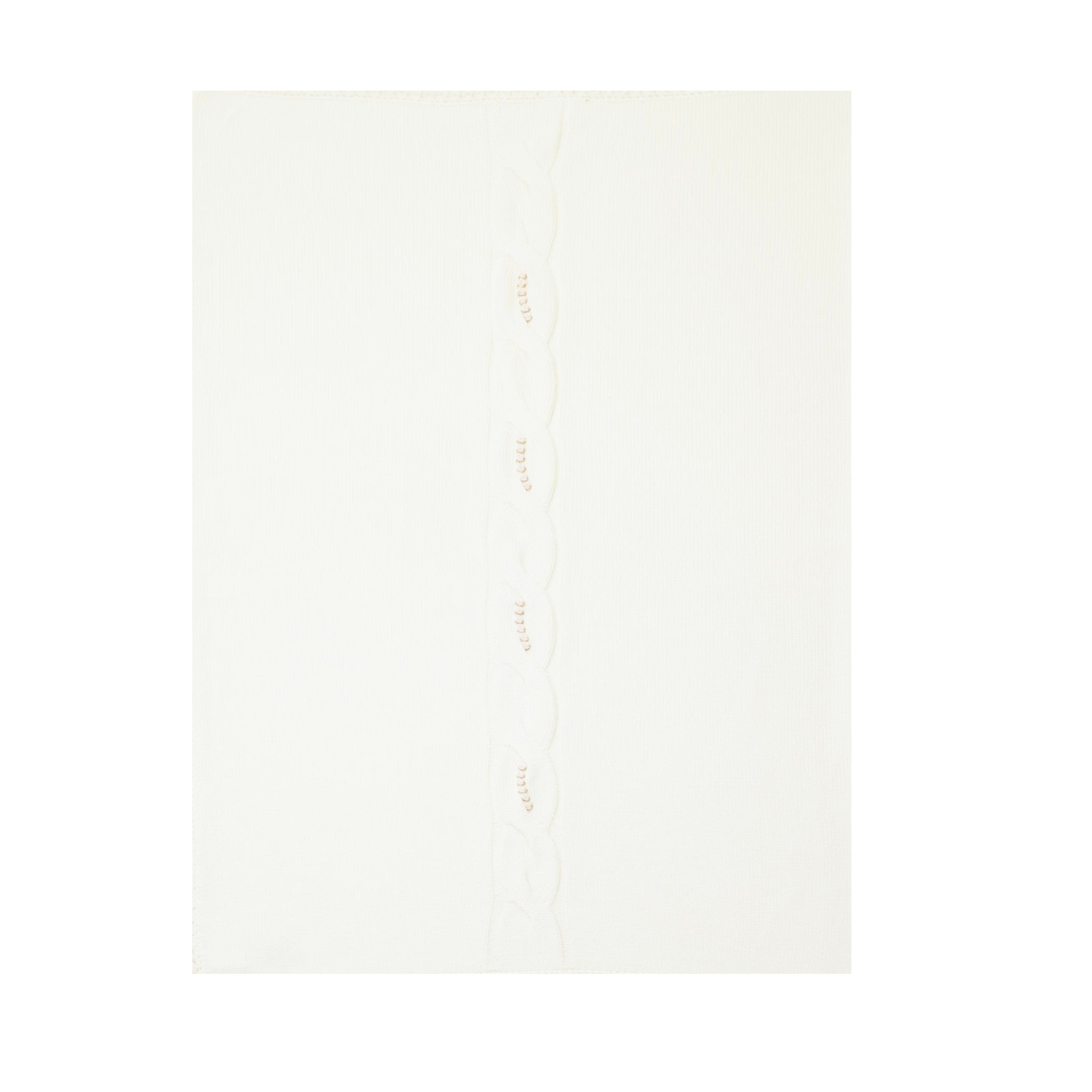 Pure Wool Blanket with Braided Embroidery OLLY - Piccola Giuggiola OLLY/CO-R