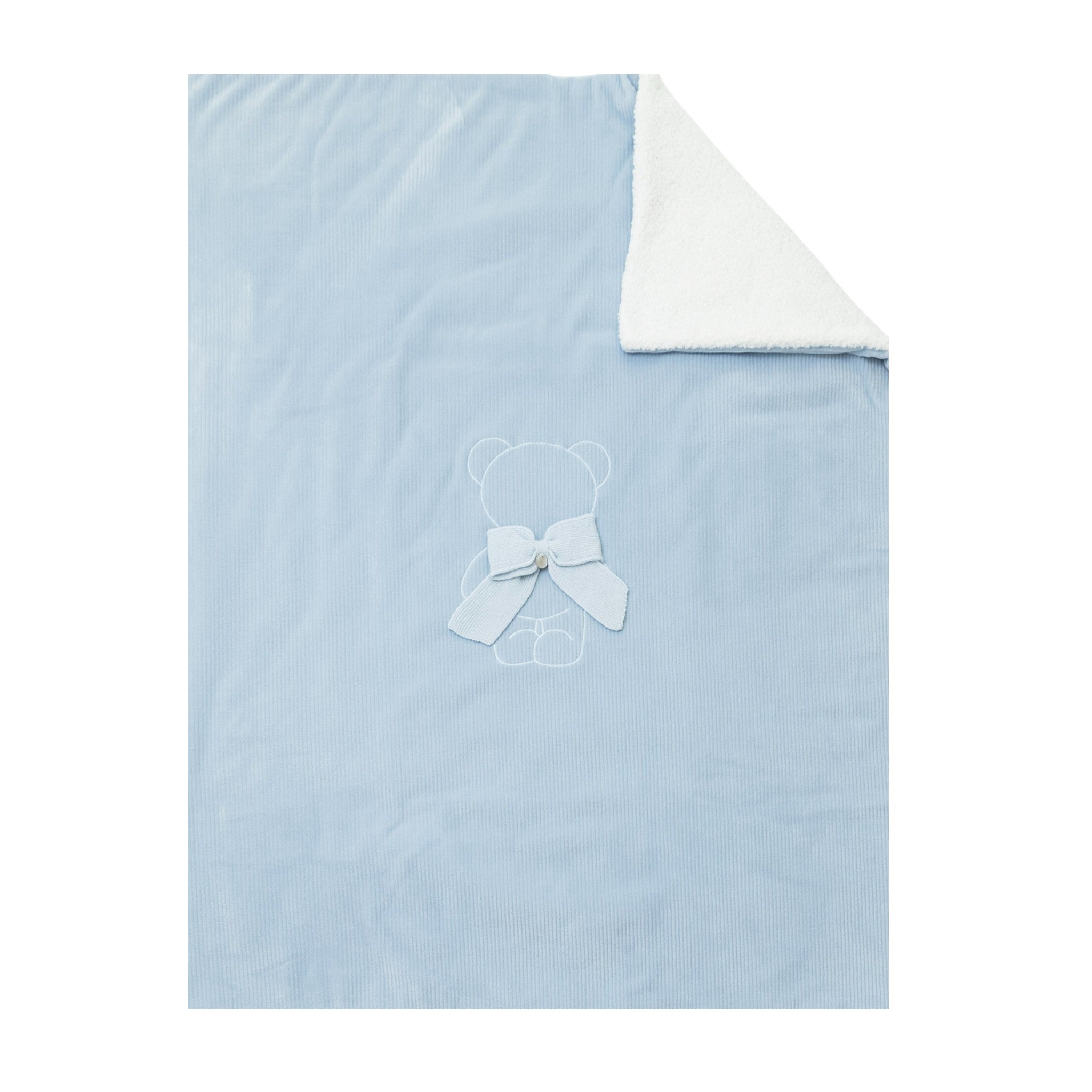 100% Cotton Baby Blanket with Filling, Sky Blue IN5981/C