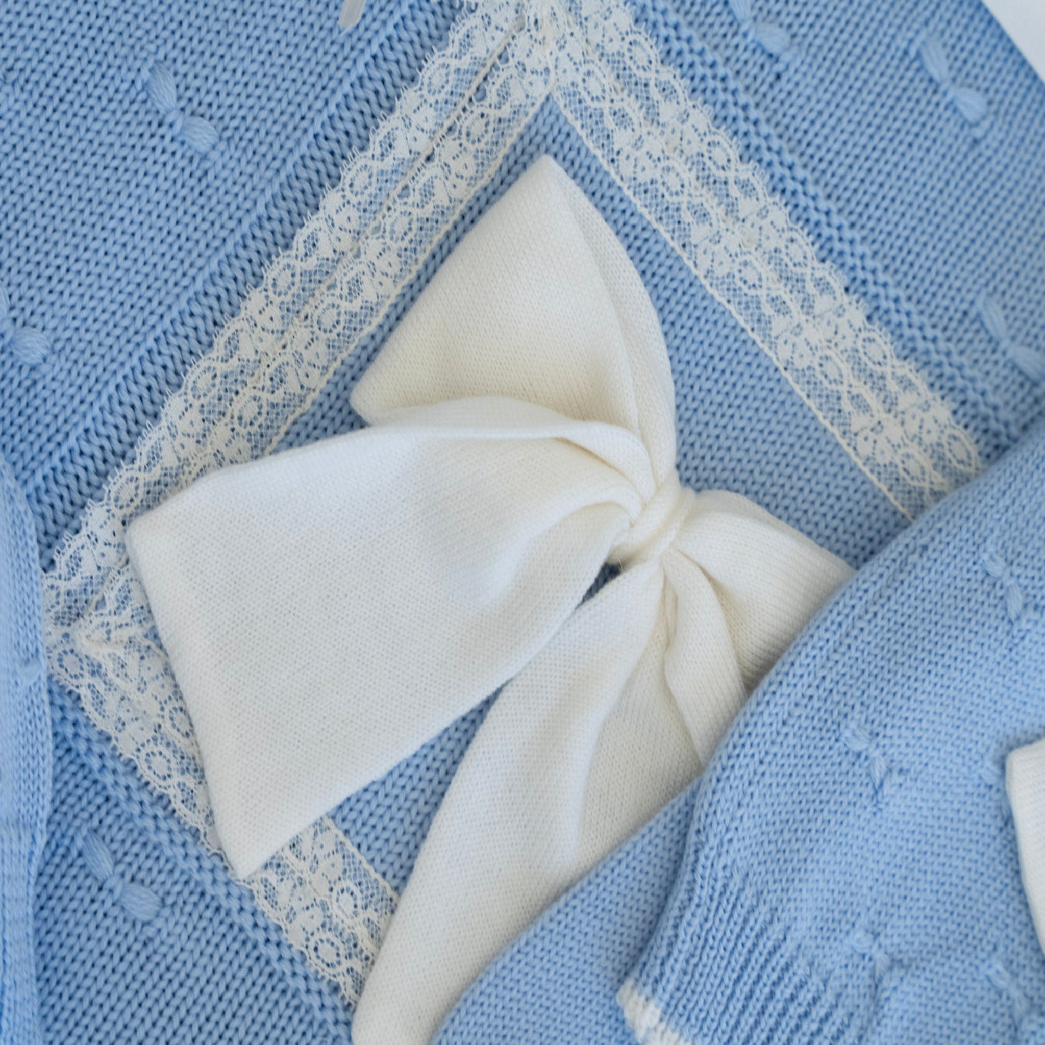 Coordinato Nascita Pura Lana Fiocchi Pizzo ENRICO - Piccola Giuggiola