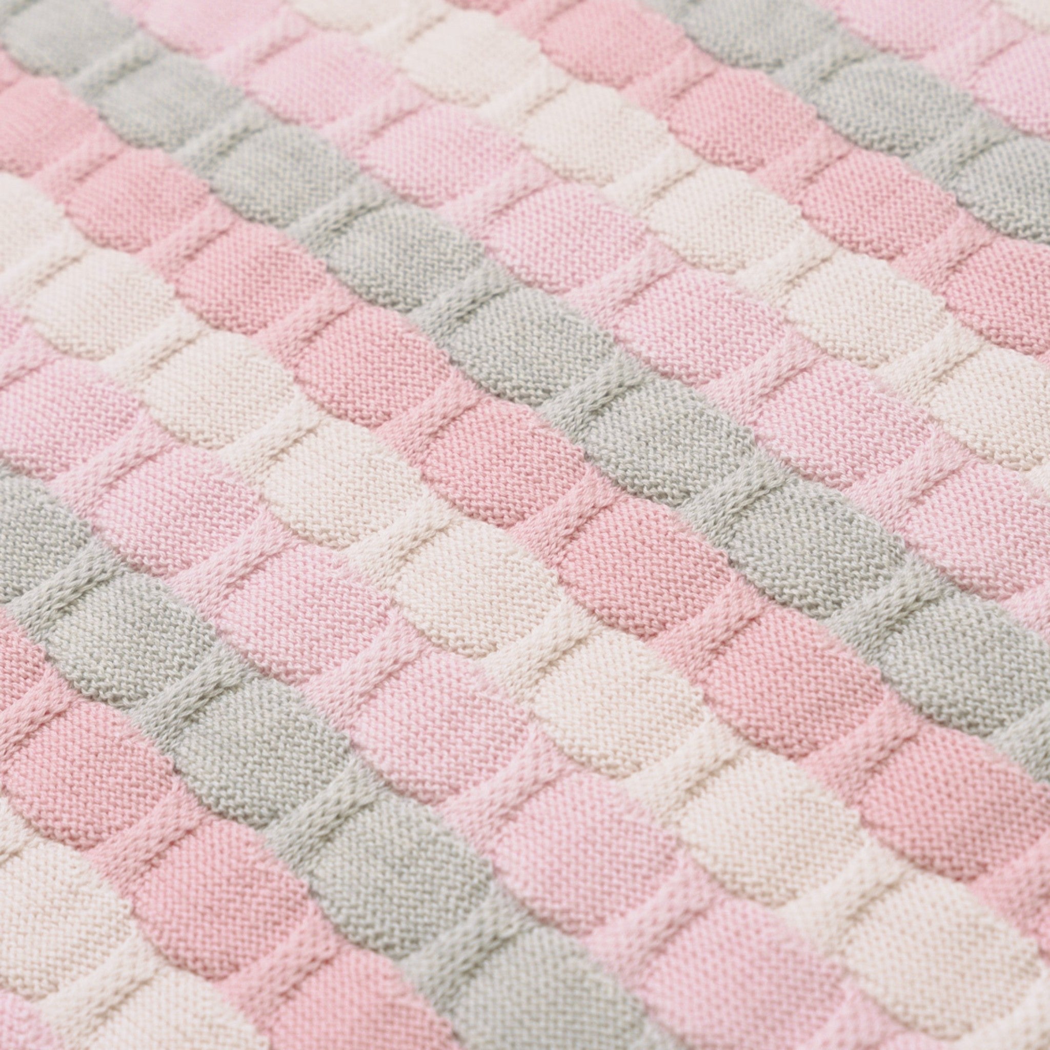 100% Virgin Wool Baby Blanket, Pink Dust Multicolor IN2380/R