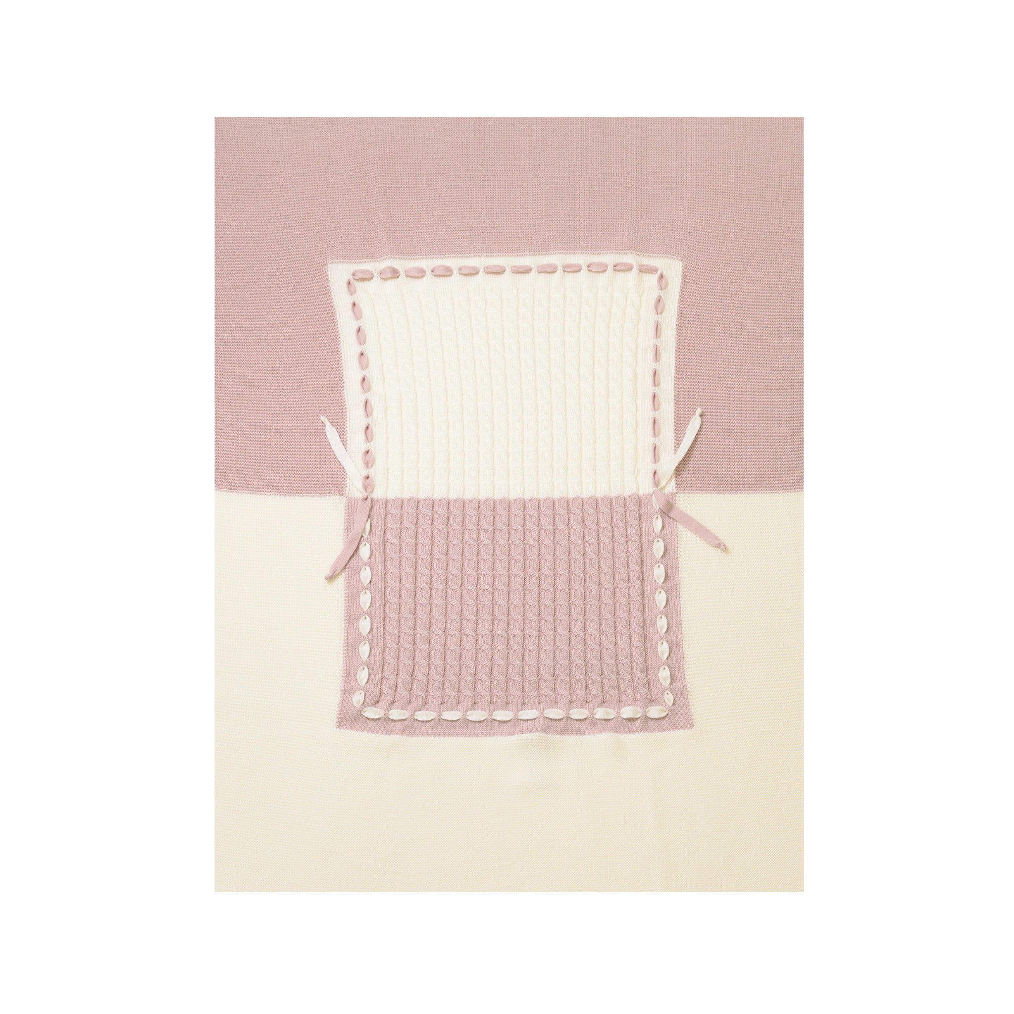 Newborn Baby Blanket, 100% Virgin Wool, Marsala Pink Vanilla IN6880/R