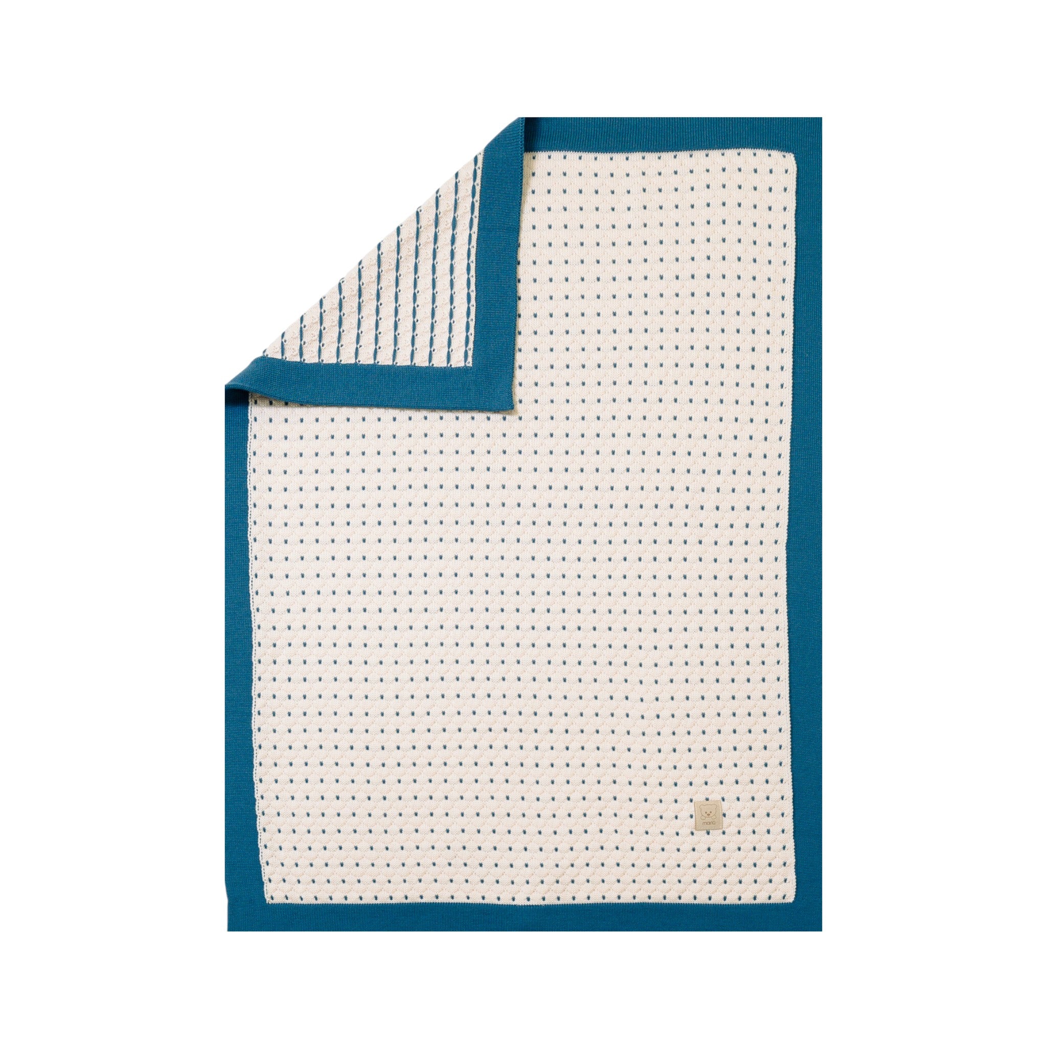 100% Natural Virgin Wool Baby Blanket, Sapphire IN5080