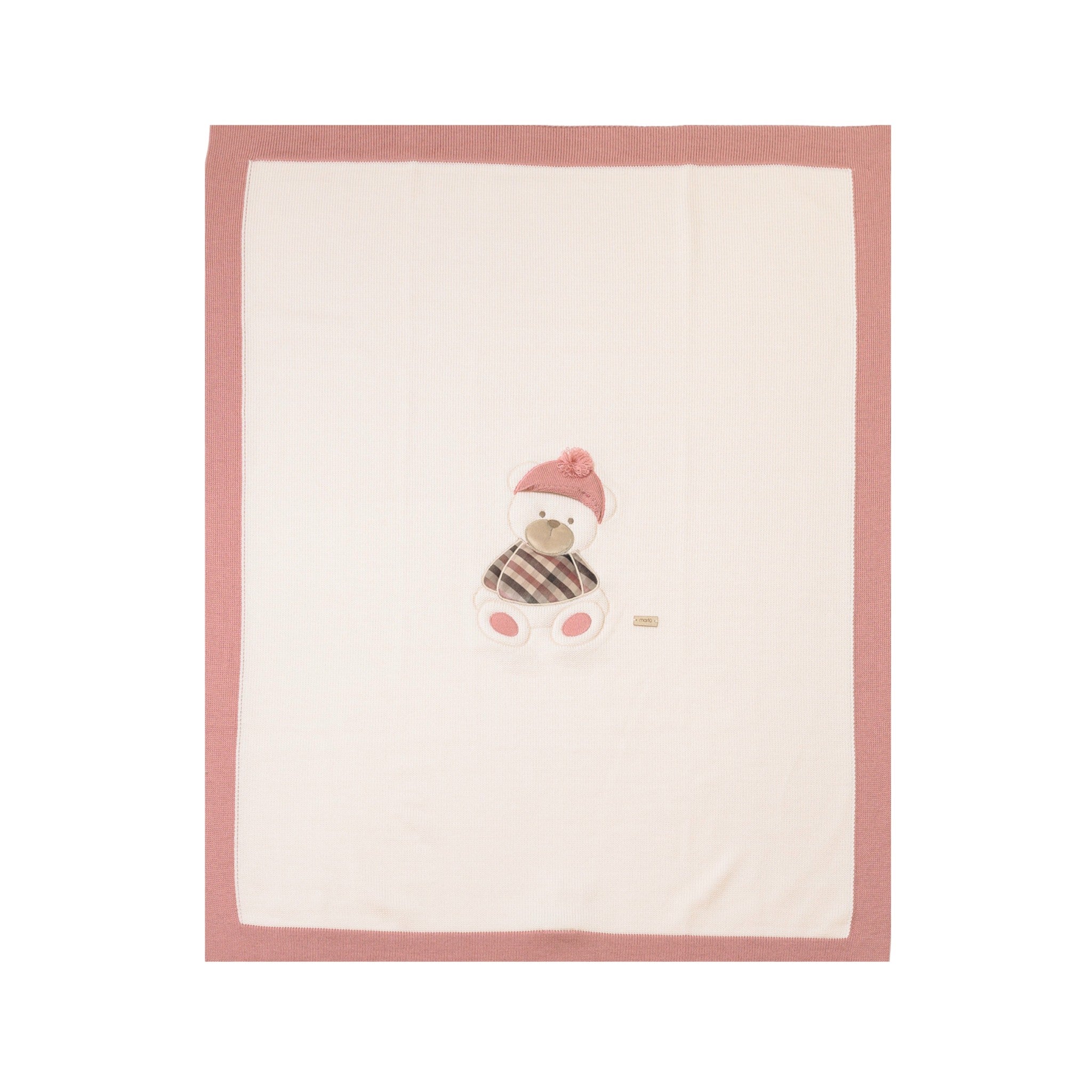 100% Natural Virgin Wool Baby Blanket, Organic Pink IN7180/R