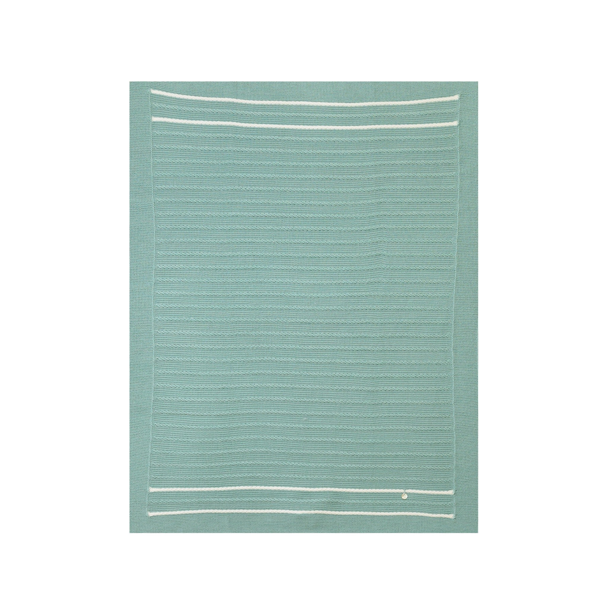 100% Virgin Wool Baby Blanket, Sage Green Vanilla IN6680