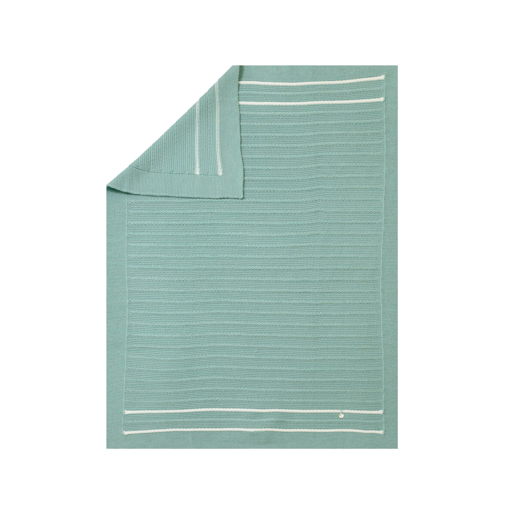 100% Virgin Wool Baby Blanket, Sage Green Vanilla IN6680