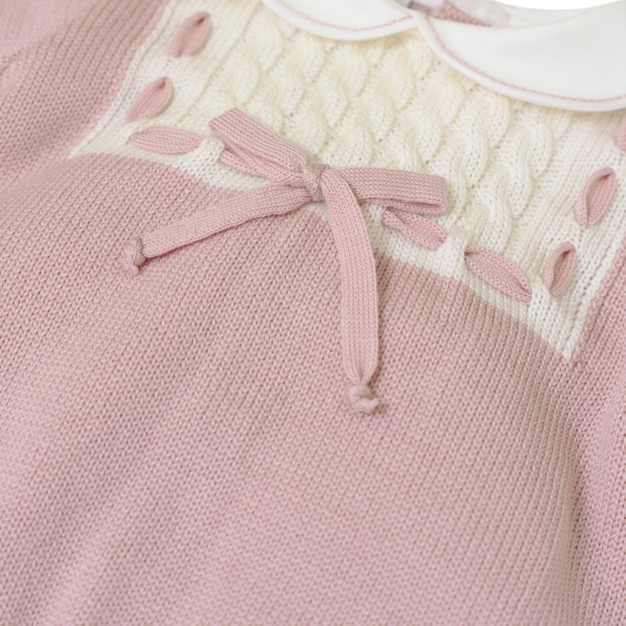 Newborn Baby Set in Virgin Wool, Marsala and Vanilla - MARLÙ IN6819/R