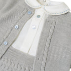 Neugeborenen-Set aus 100 % Schurwolle, Grau, IN6860/G