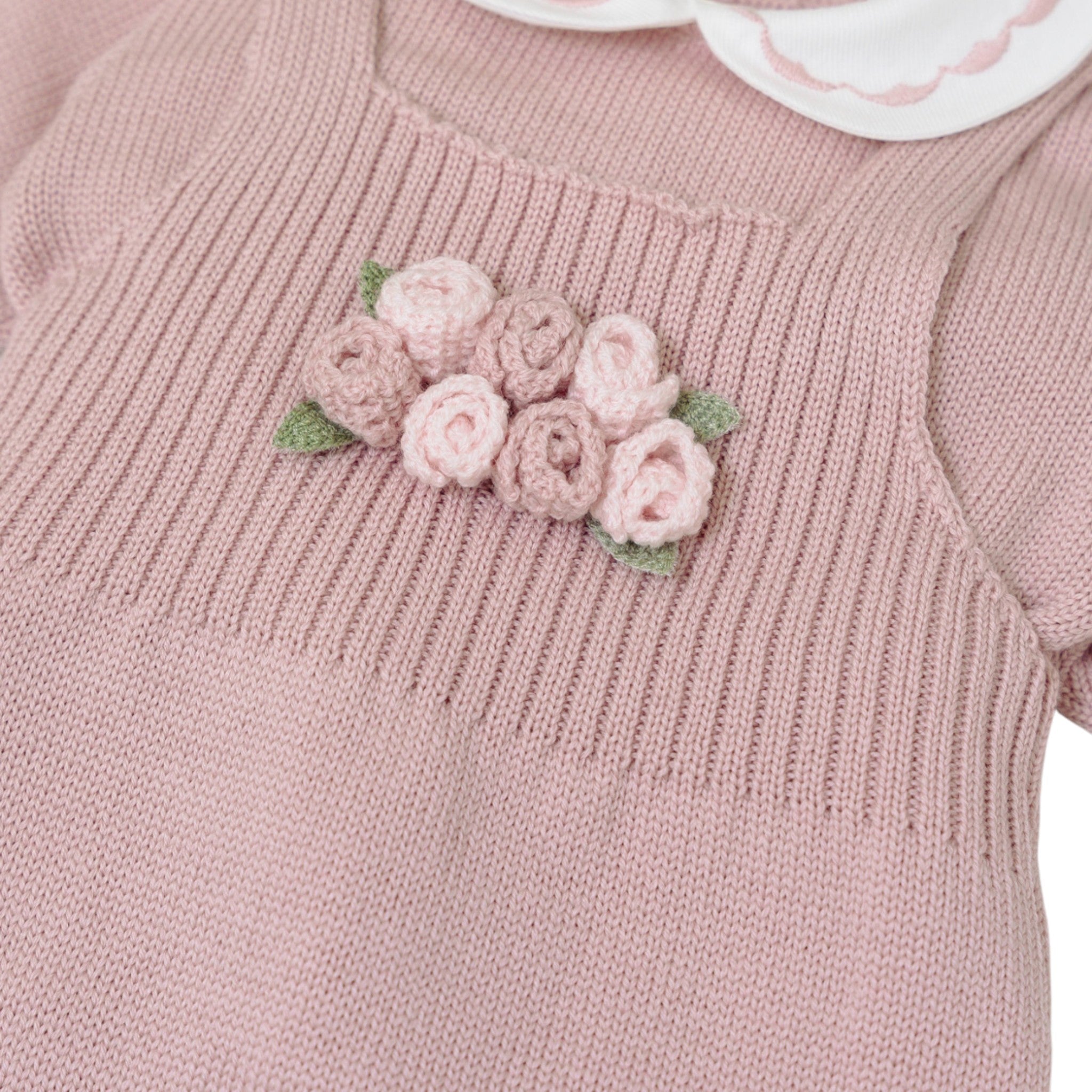 100% Virgin Wool Newborn Baby Set, Marsala Pink IN1930/R