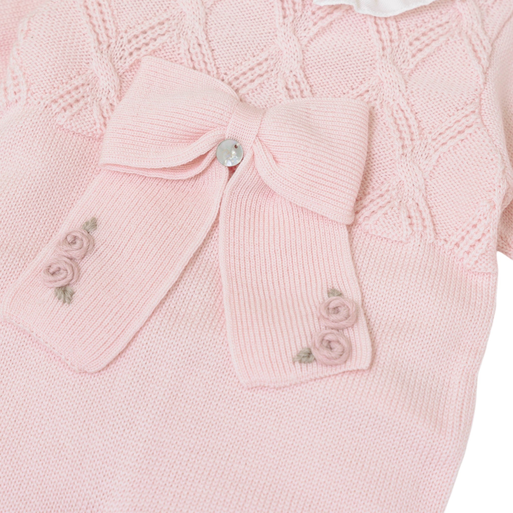 100% Virgin Wool Baby Romper, Marsala Pink IN2410/R