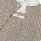 Completo Nascita Neonato Lana Vergine 100% Tortora IN6331