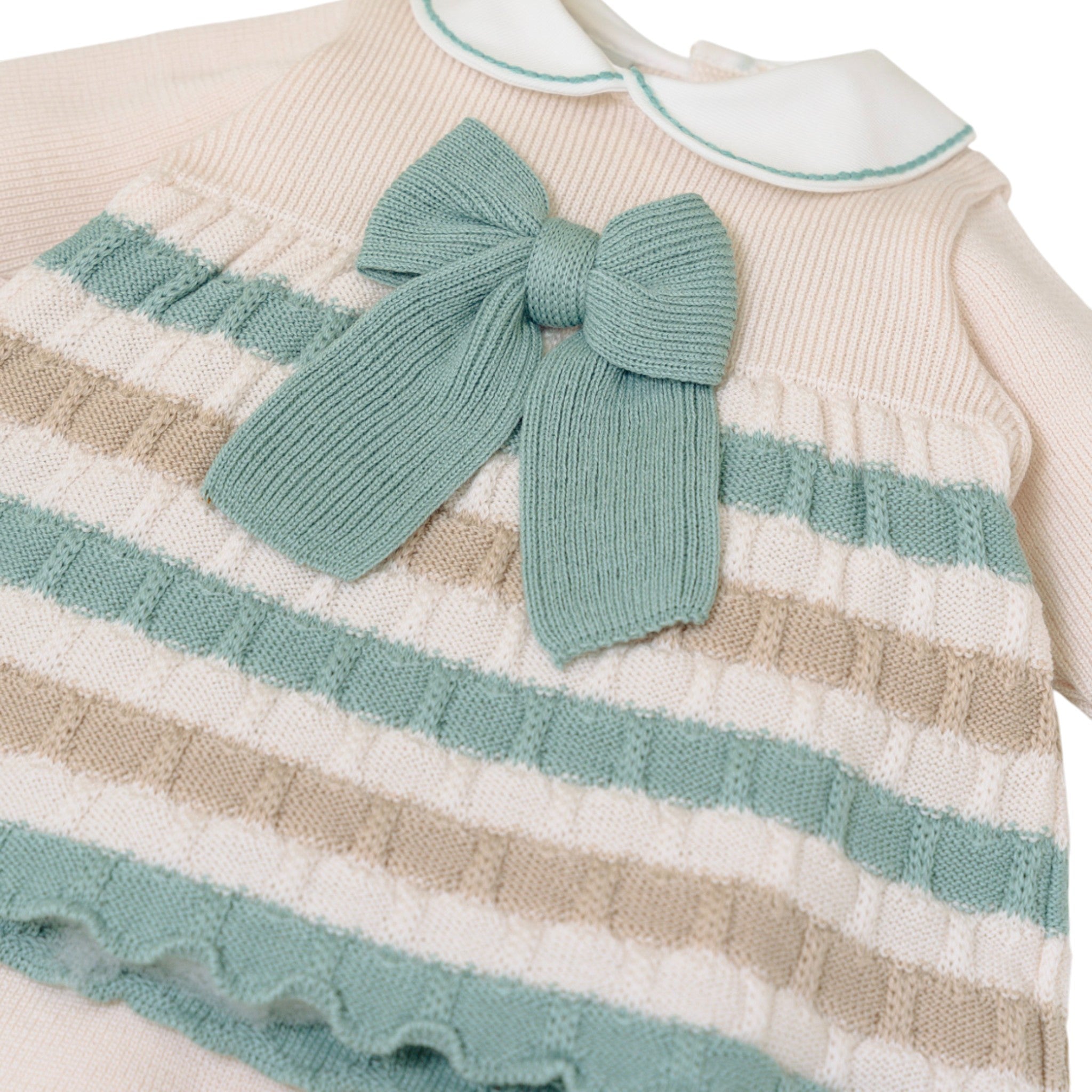 Newborn Baby Boy's Outfit, 100% Virgin Wool, Green Vanilla IN2319/V