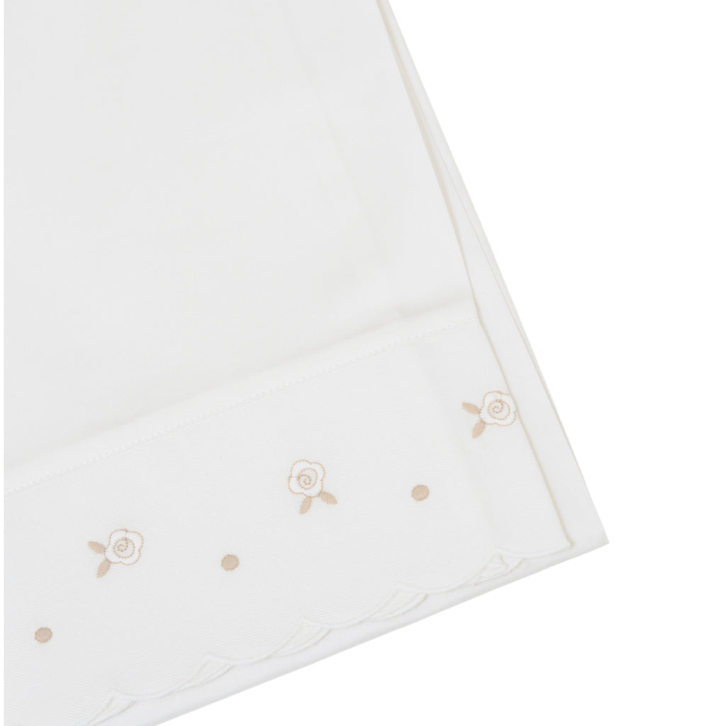 Lenzuolino Neonata Cotone 100% Set 3 Pezzi Vaniglia Tortora IN24LE/V