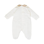 Vanillefarbener Baby-Body mit Teddybär und Luftballons IN7014BIS