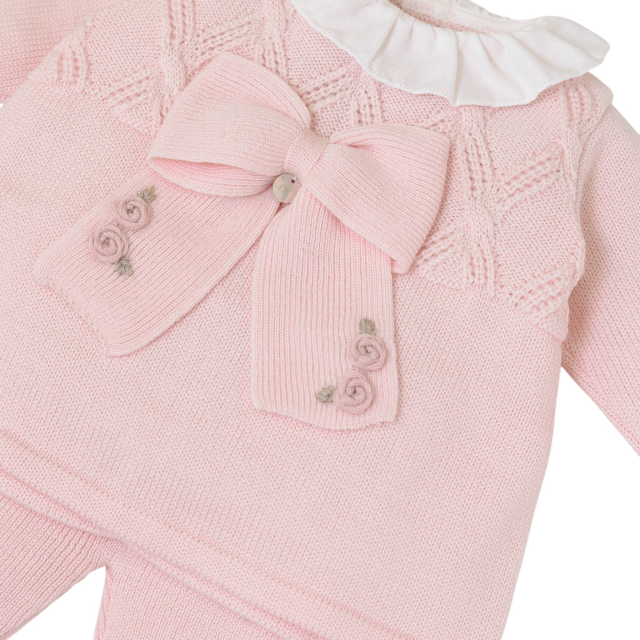 Newborn Baby Girl's Set, 100% Virgin Wool, Marsala Pink IN2419/R