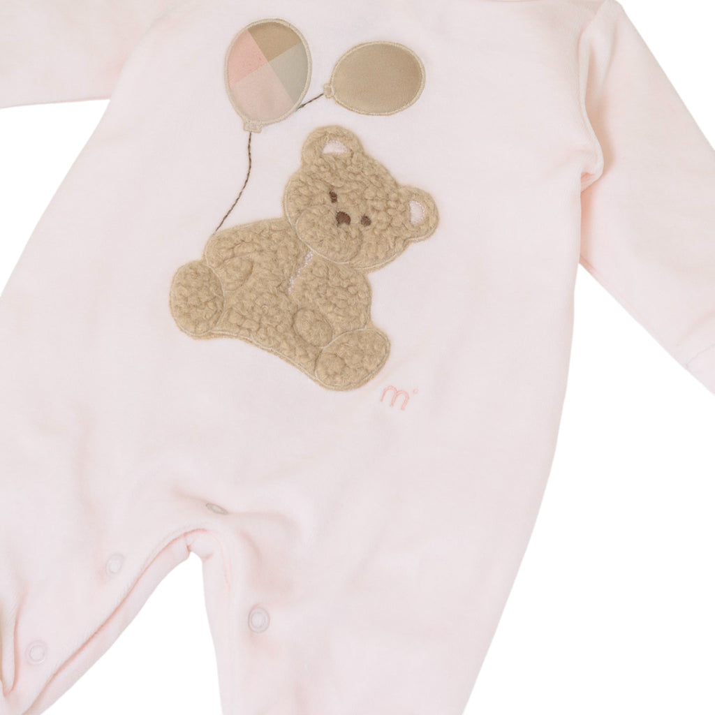 100% Pink Chenille Baby Romper IN7014/R