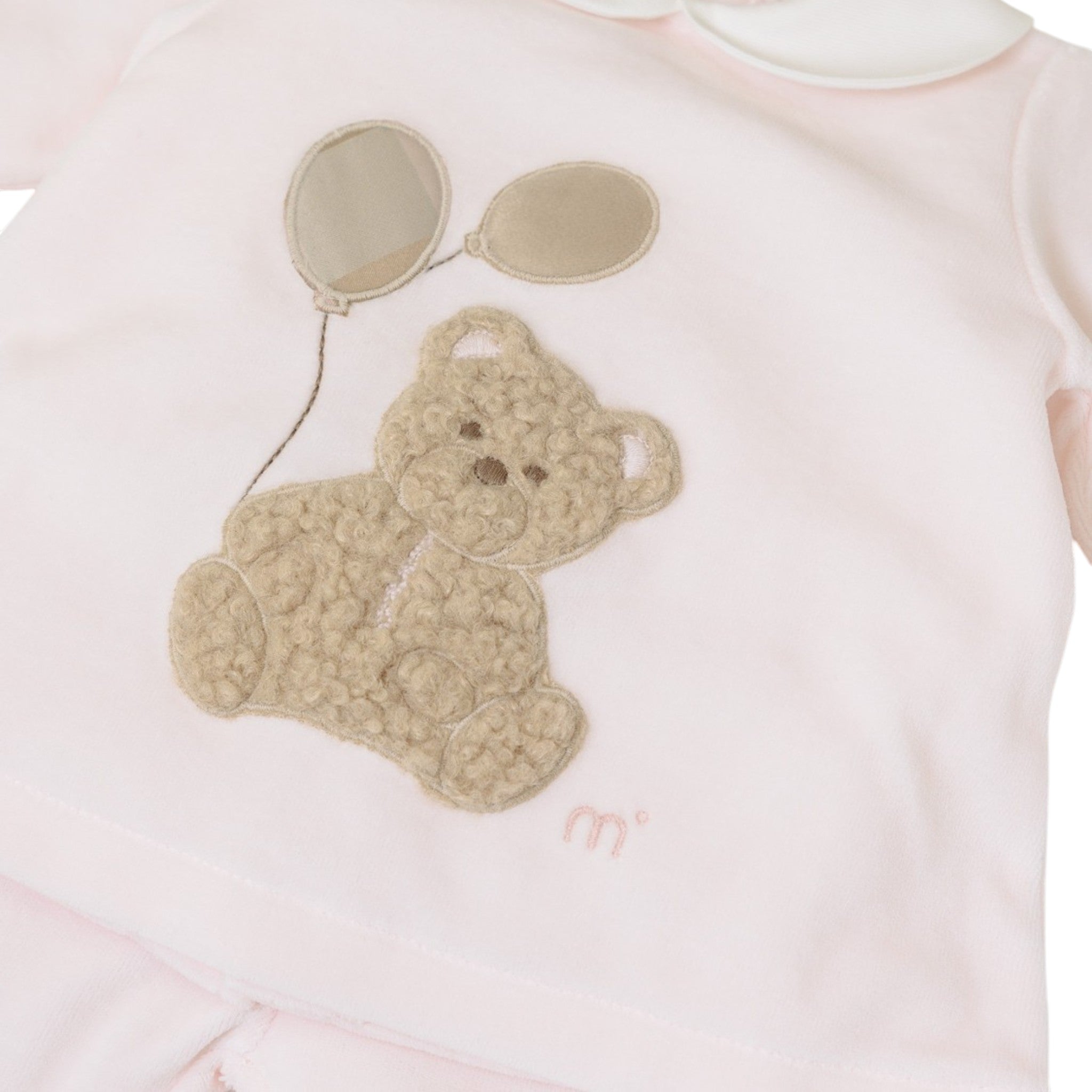 Newborn Baby Girl's Set in Virgin Wool, Pink Tobacco - MARLÙ IN7017/R