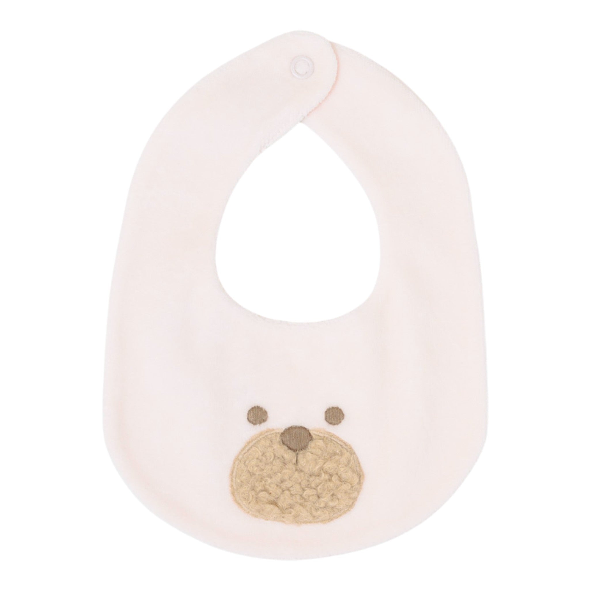 100% Pink Chenille Baby Bib IN70BAV/R