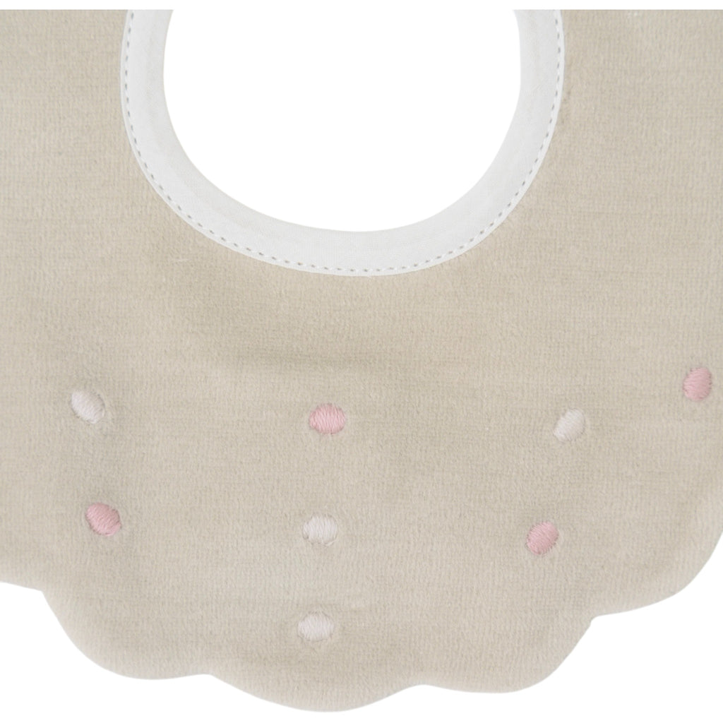 100% Cotton Baby Bib, Vanilla Pink IN23BAV/R