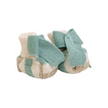 Babbucce Neonata Lana Vergine 100% Vaniglia Verde IN23S/V