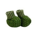 Babbucce Neonato Lana Vergine 100% Verde IN62S