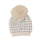 Cuffia Neonato Lana Vergine 100% Natural Zaffiro IN5071