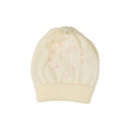 Cuffia Neonata Lana Vergine Vaniglia Cuore Pon Pon - MARLÙ IN1171BT