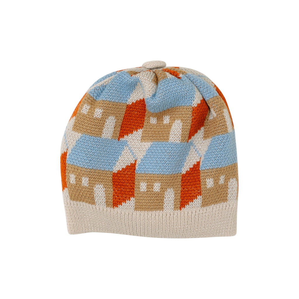 Cuffia Neonato Lana Vergine 100% Tortora Cielo Polvere IN5171BT/C