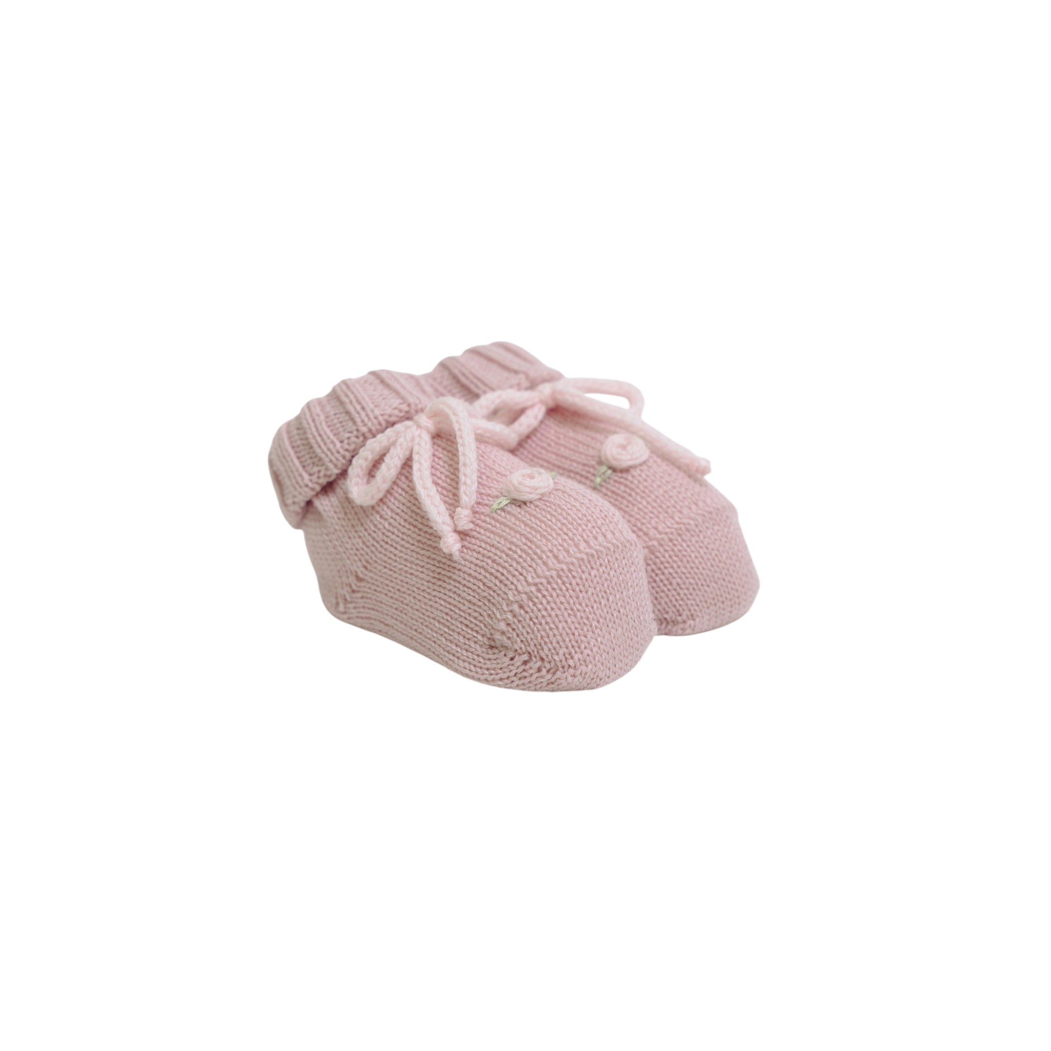 Camelia Baby Slippers, Pink, Antique Camelia 715