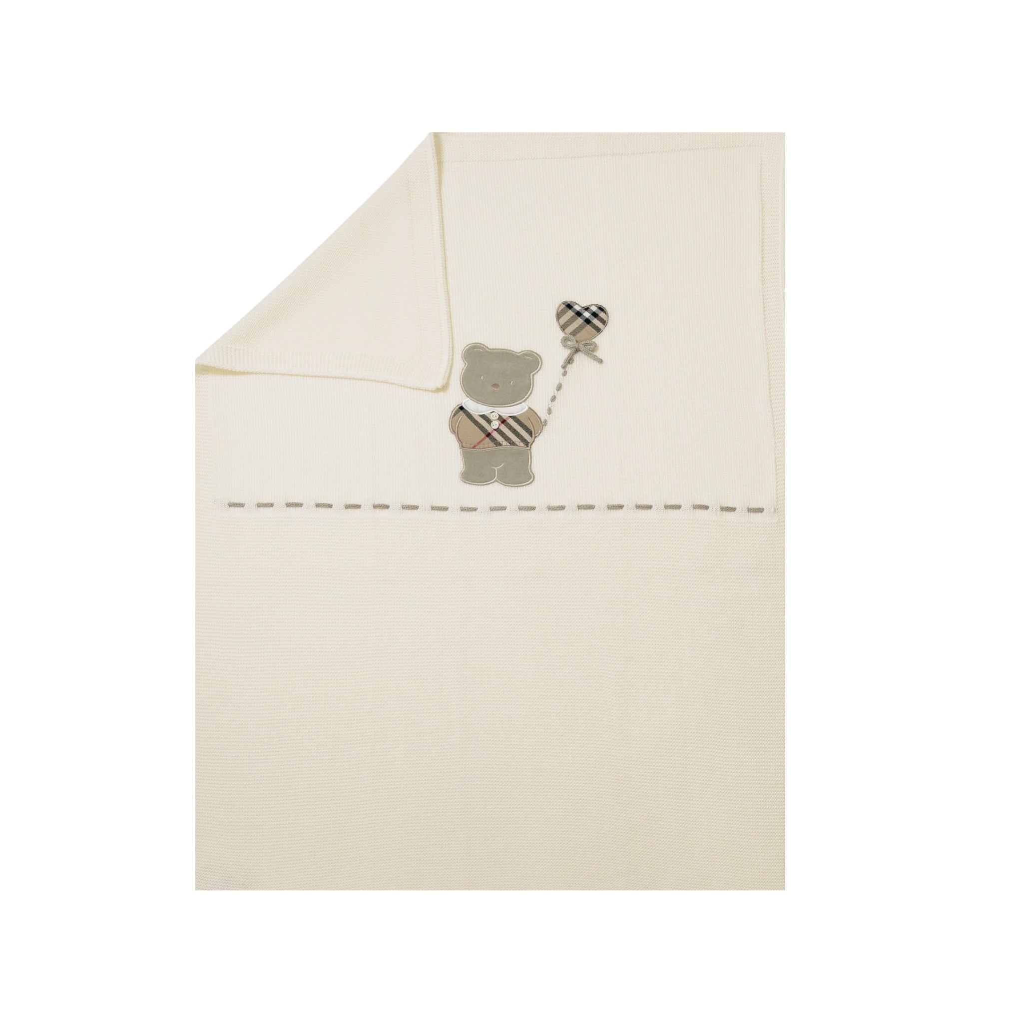 Teddy Bear Baby Blanket, Cream, TEDDY BEAR/140