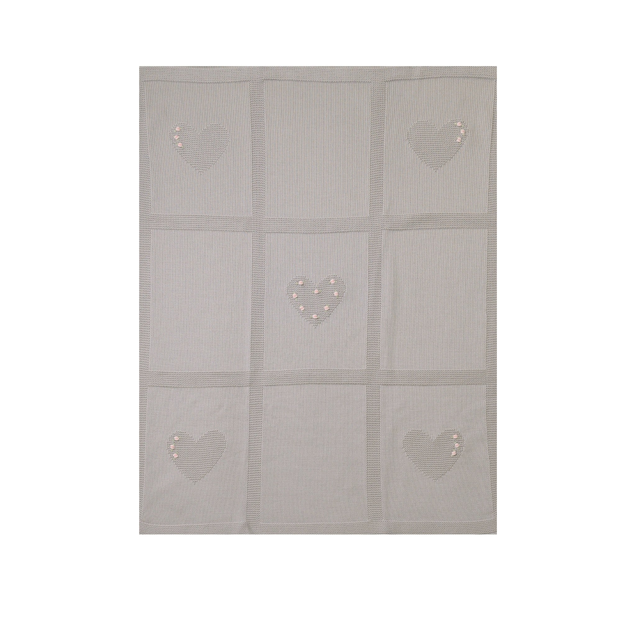 Love Flower Baby Blanket, Dove Grey, LOVE FLOWER 143/T