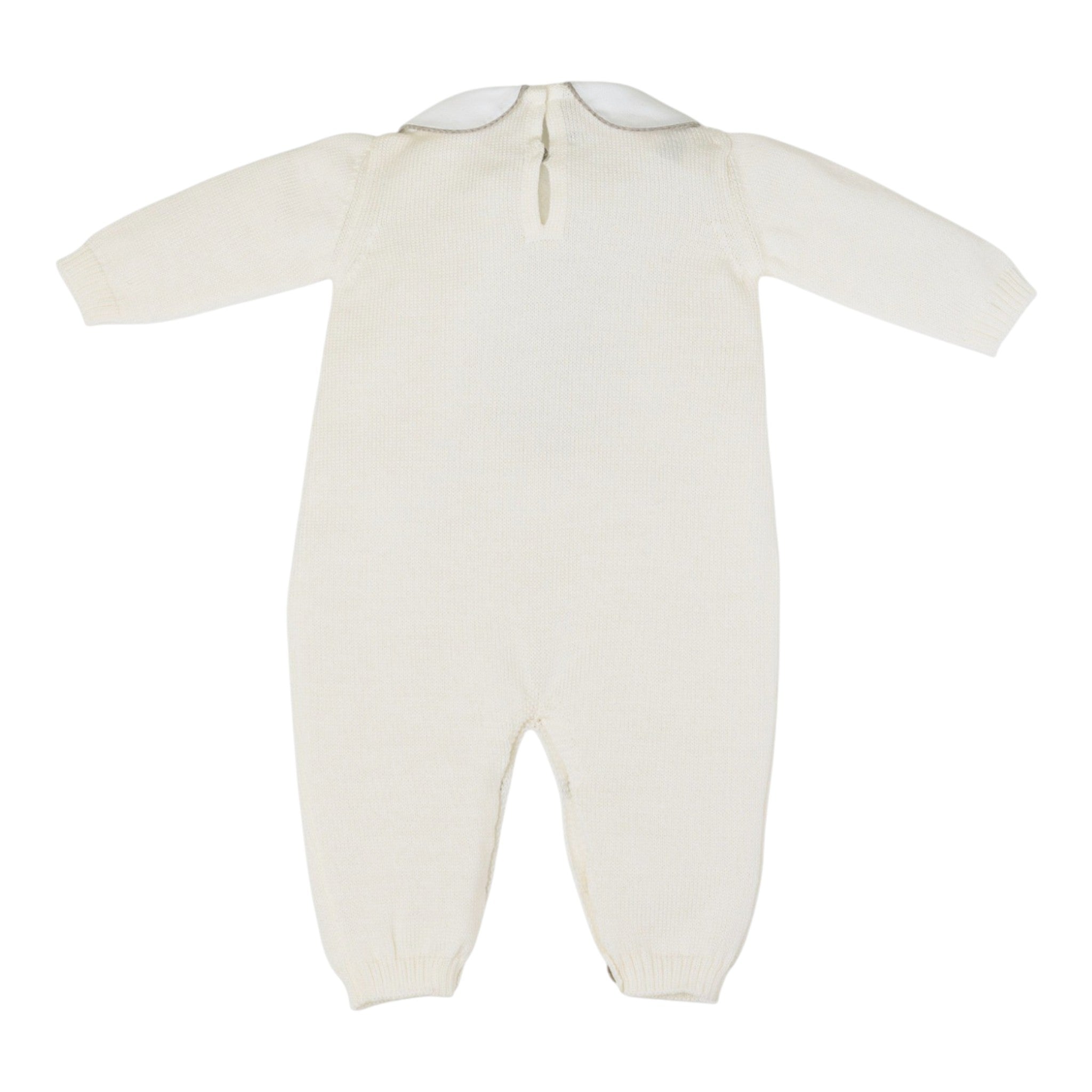 Teddy Bear Baby Romper, Cream, TEDDY BEAR/321