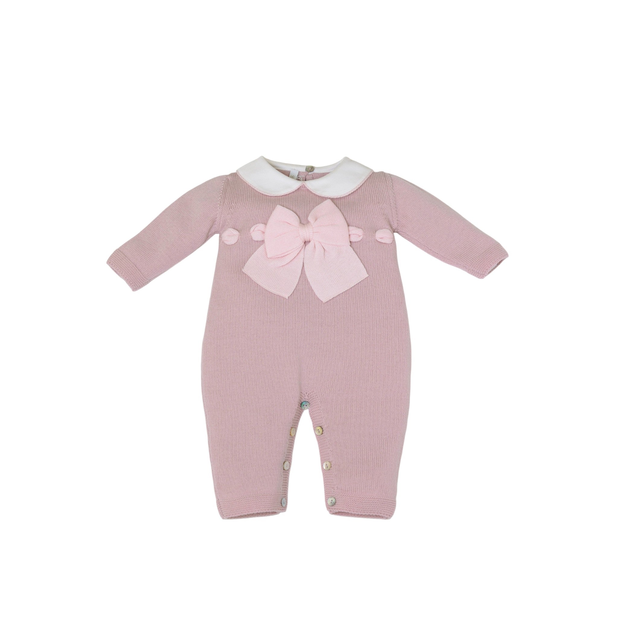 Baby Lord 345 Pure Wool Romantic Bow Romper