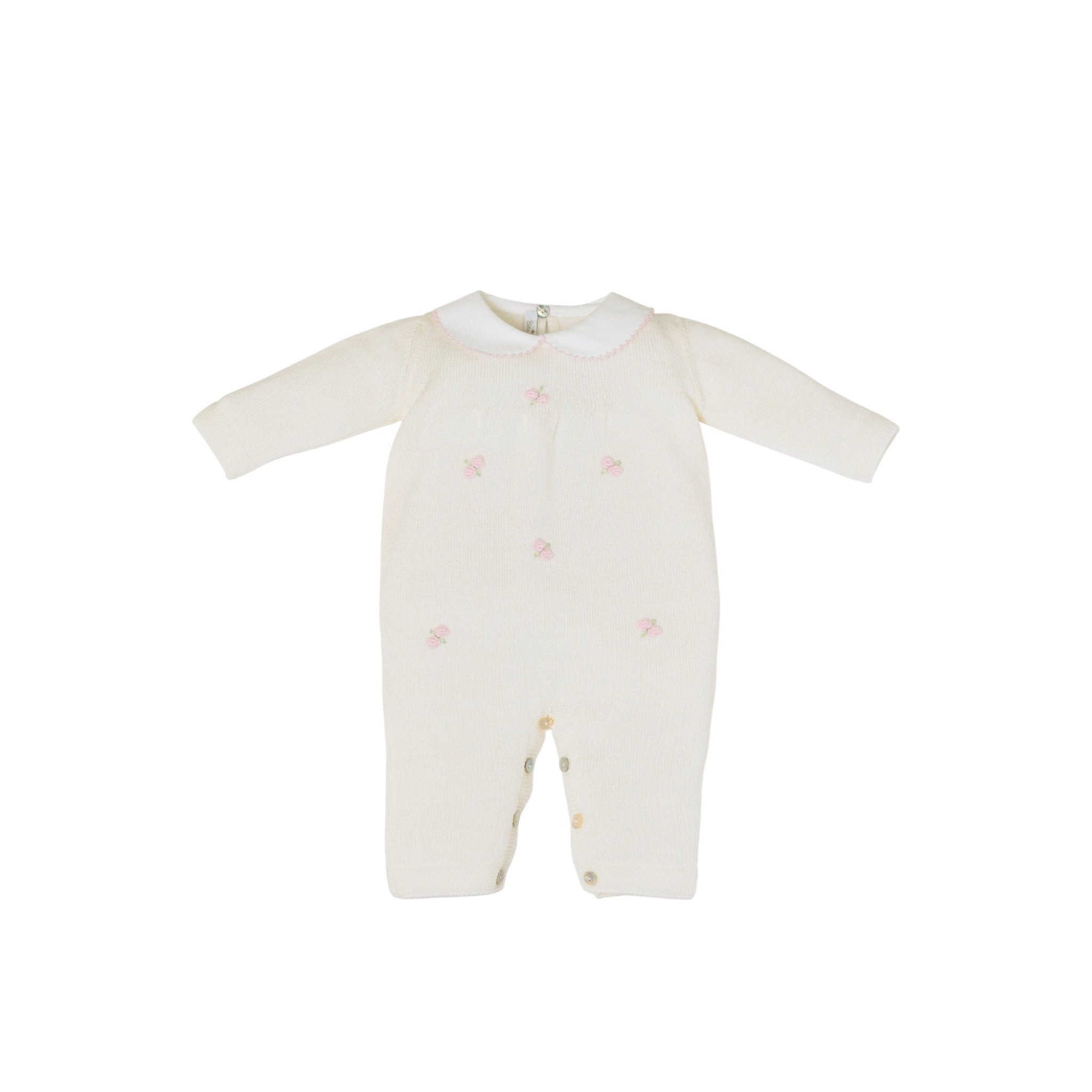 Roselline Baby Romper, Cream, Size 324