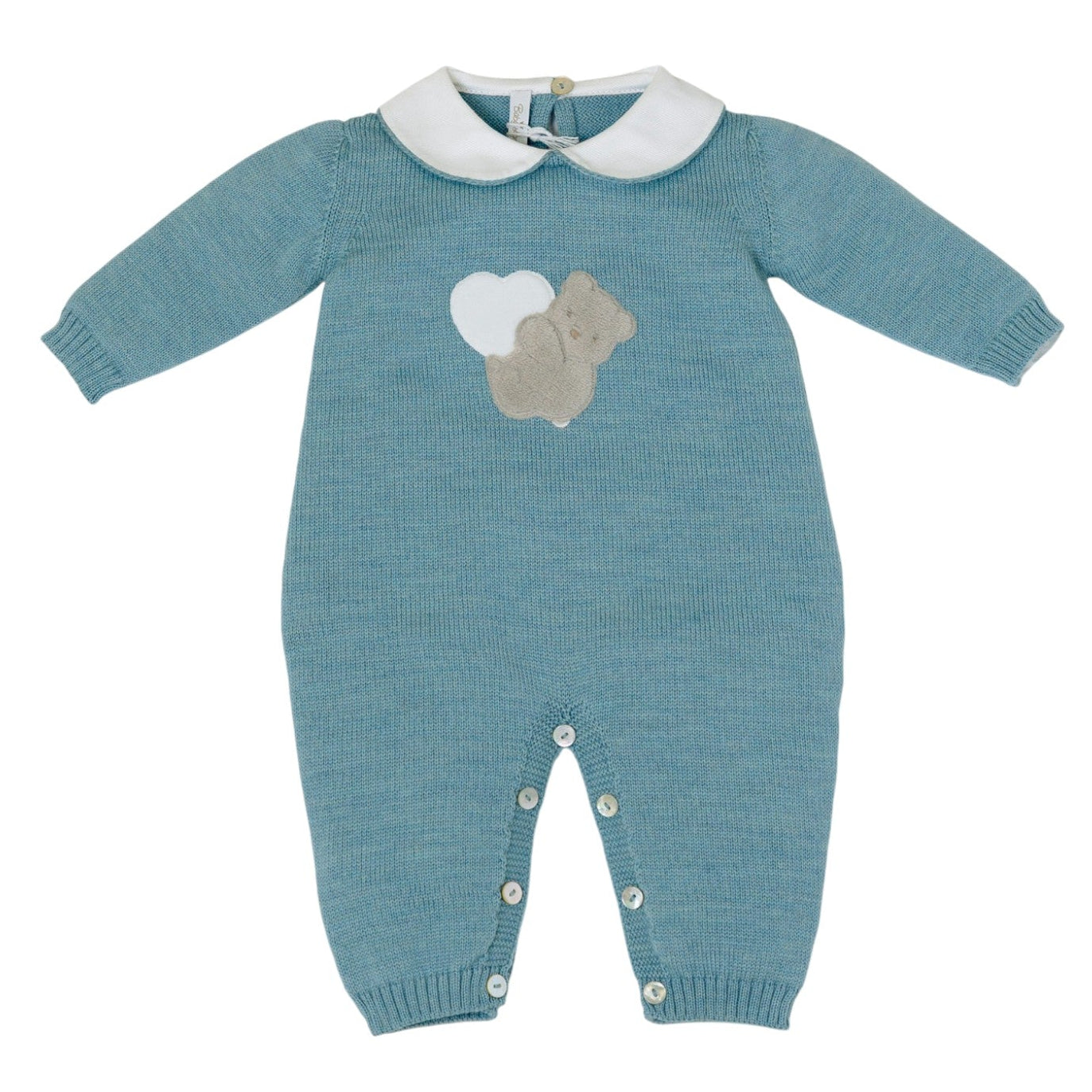 Teddy Love Baby Romper, Green, TEDDY LOVE 334