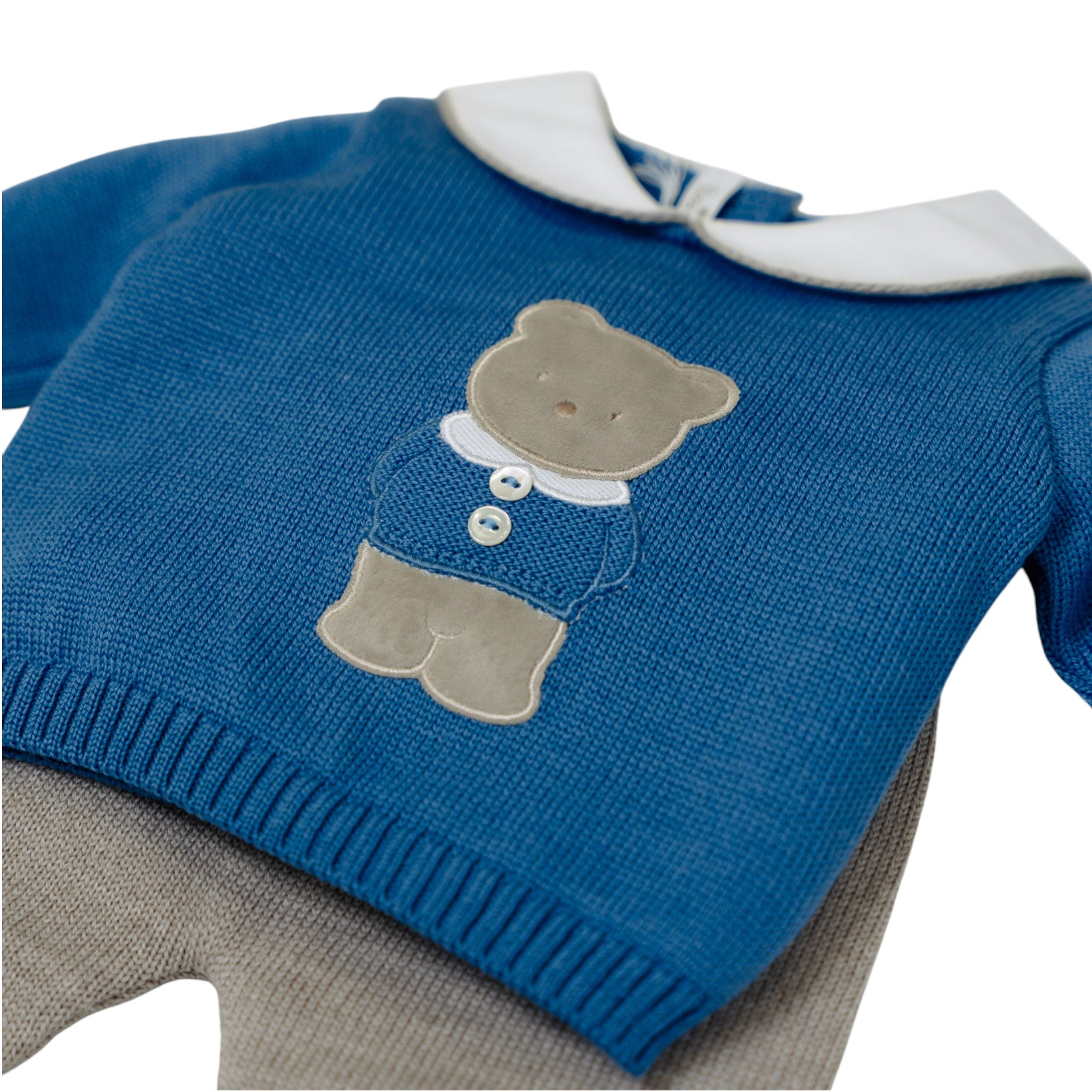 Baby Boy Newborn Outfit, Pure Wool, Baby Lord Teddy Bear/521-A