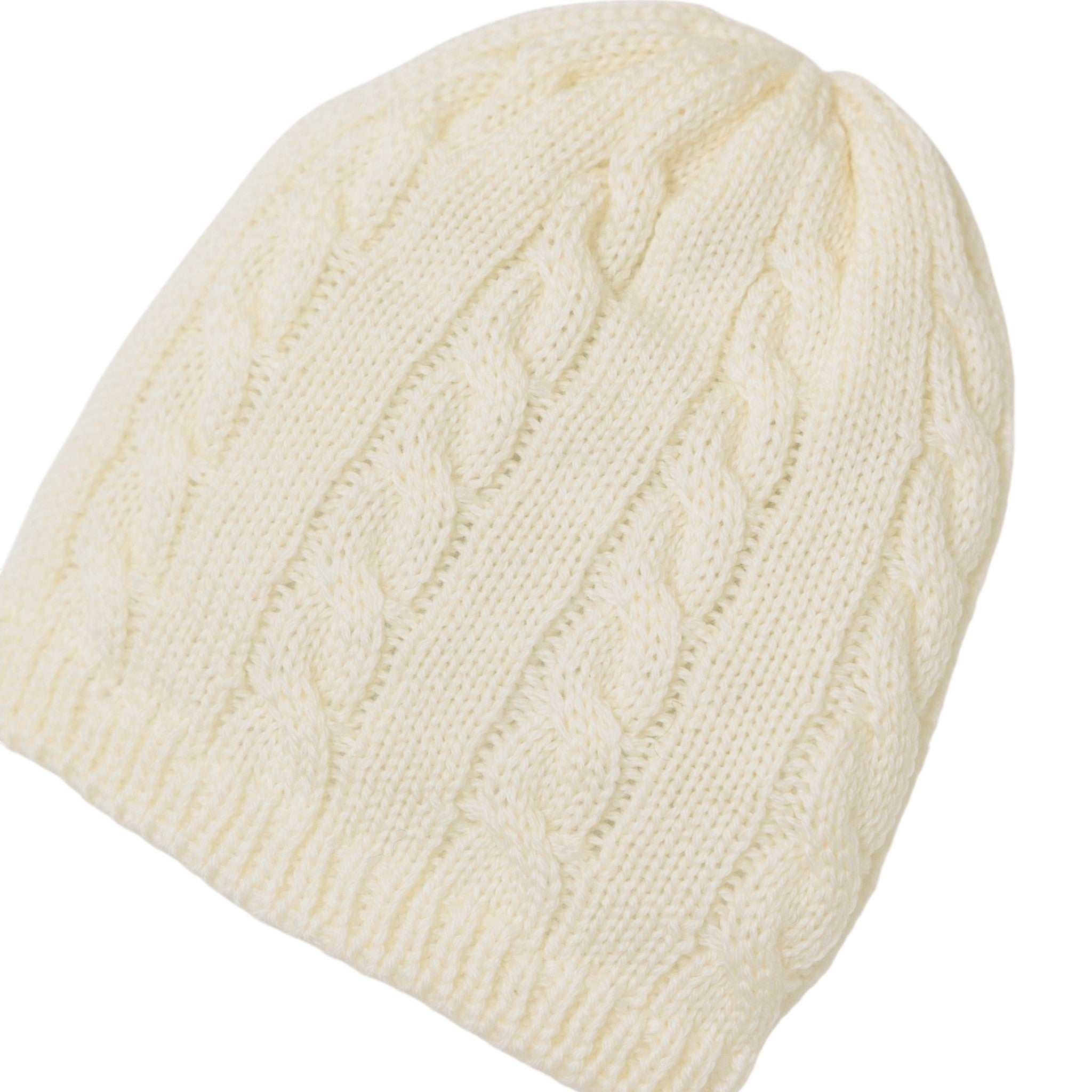 Baby Hat, Cream Color, Braided Texture, LE DODO' - Made in Italy CA96-1000