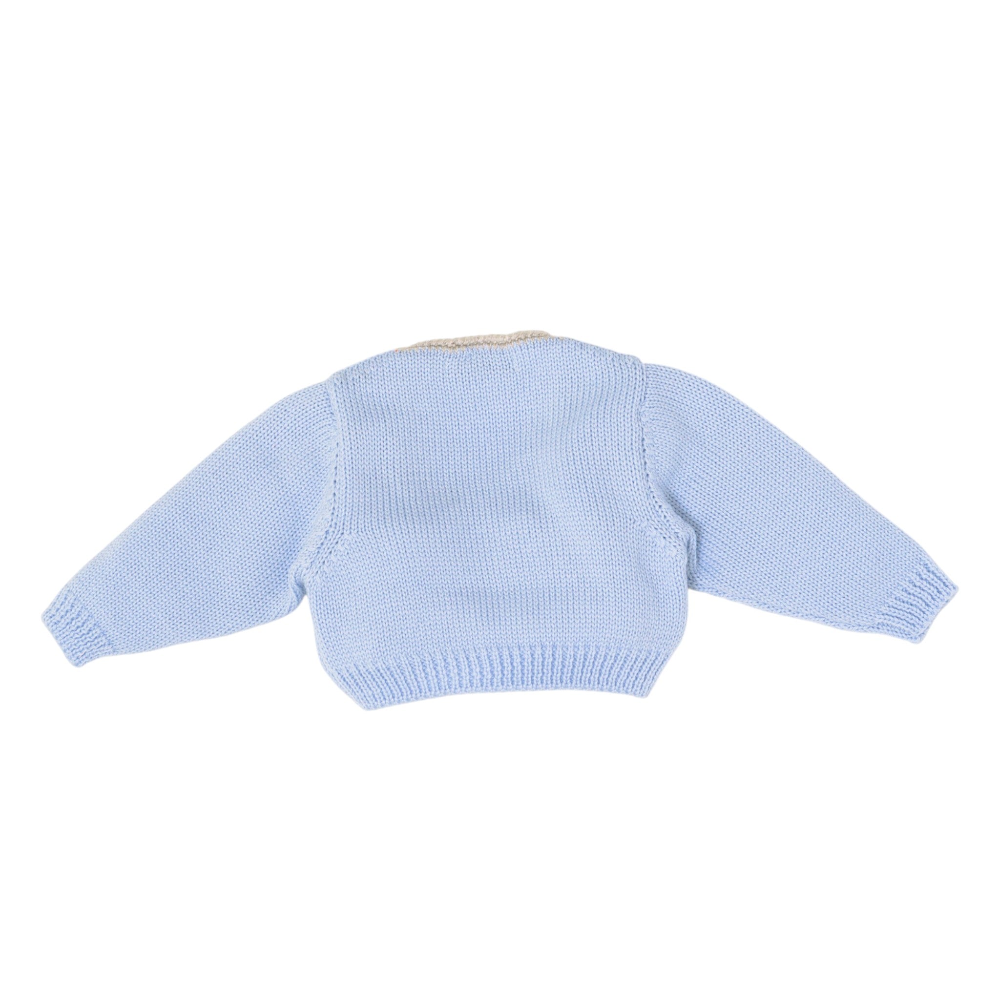 Giacchino Cardigan Neonato CIELO Lana Vergine LE DODO' - Made in Italy O94D-5003