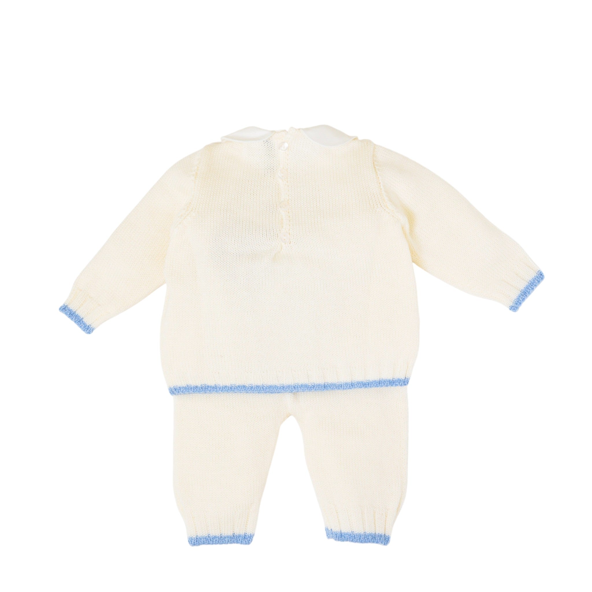 Baby Newborn Outfit PANNA Light Blue LE DODO' - Made in Italy 2P93-1009