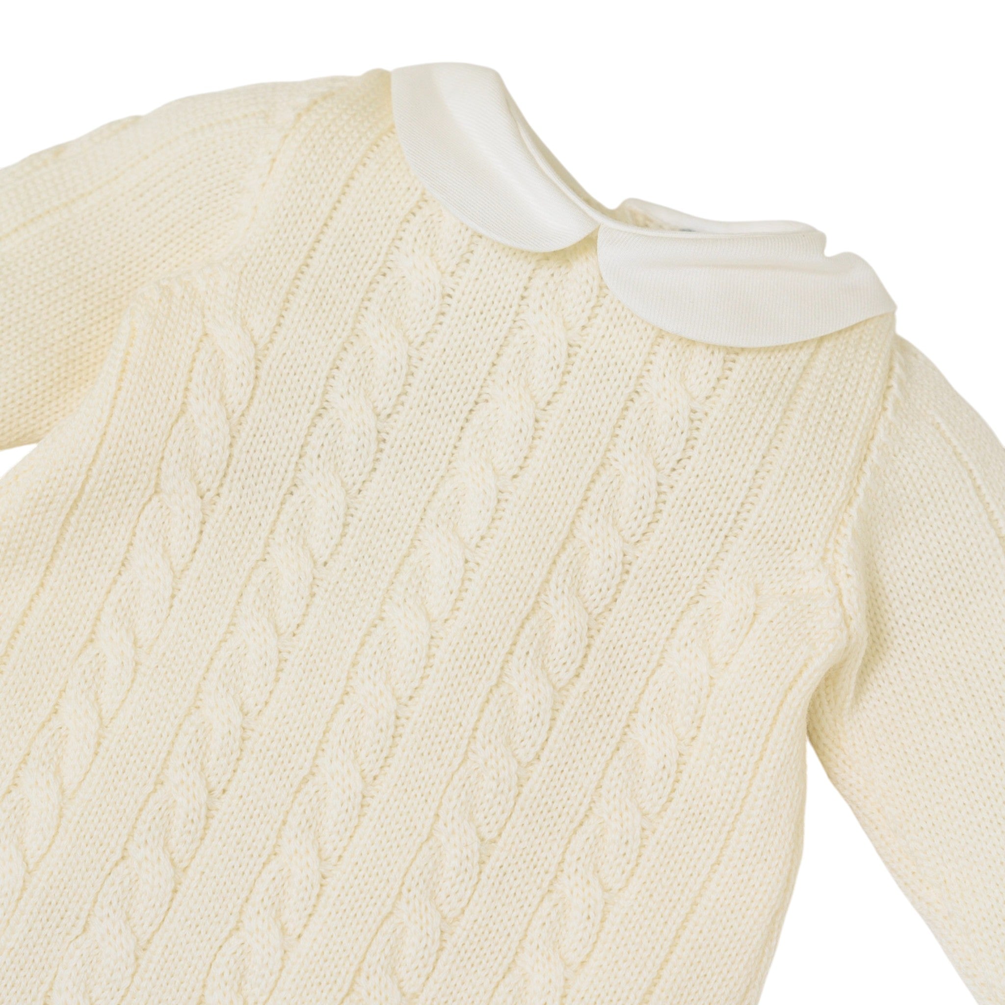 Baby Romper PANNA Braided Texture LE DODO' - Made in Italy T96L-1000