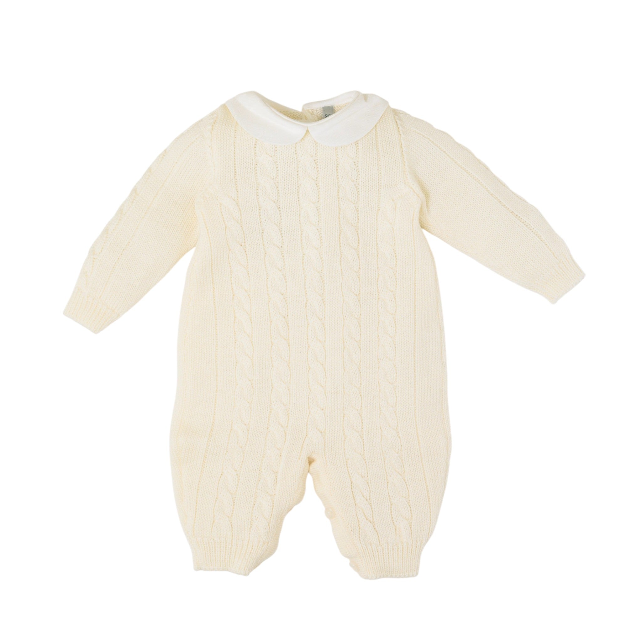 Baby Romper PANNA Braided Texture LE DODO' - Made in Italy T96L-1000