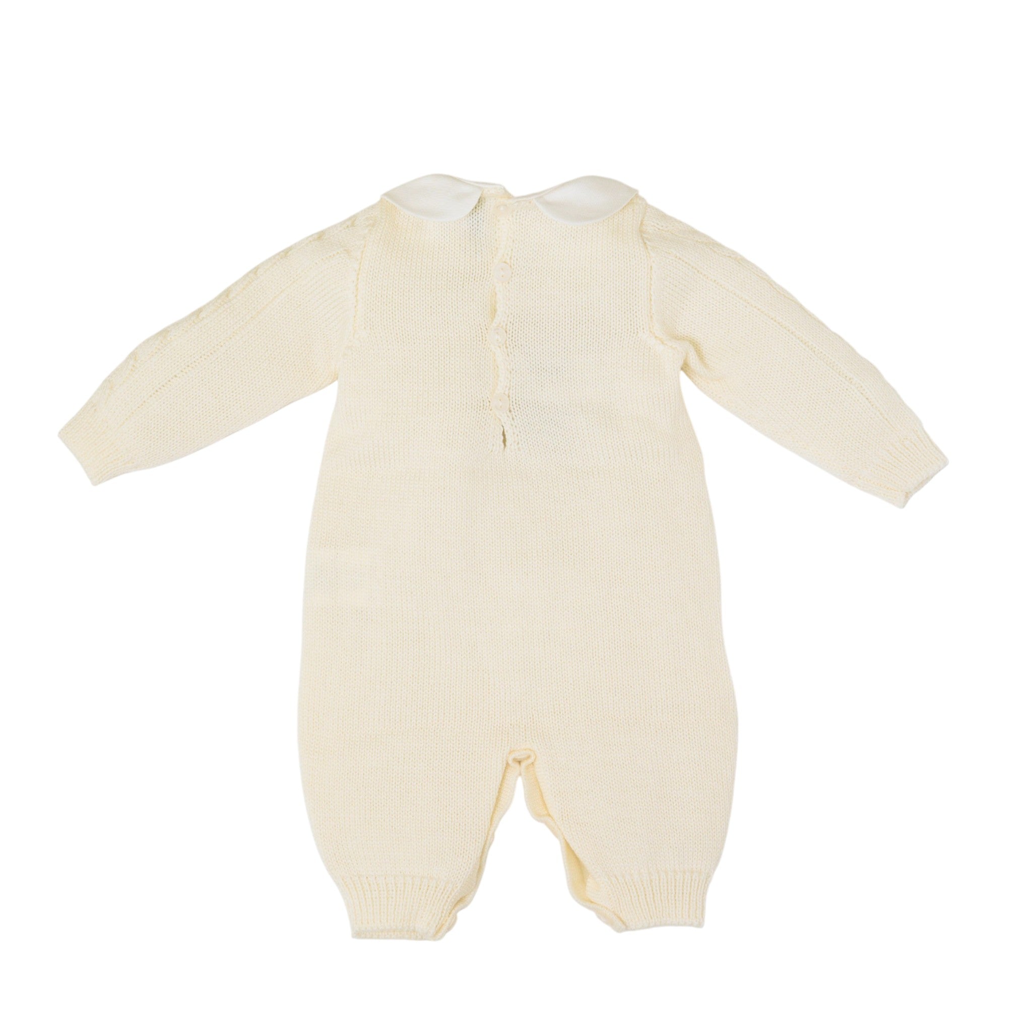 Baby Romper PANNA Braided Texture LE DODO' - Made in Italy T96L-1000