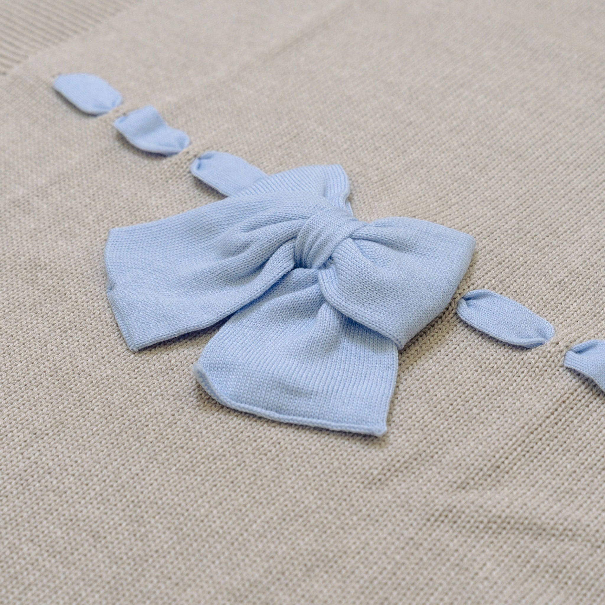 Baby Blanket TORTORA Fiocco CIELO LE DODO' - Made in Italy E92-3005