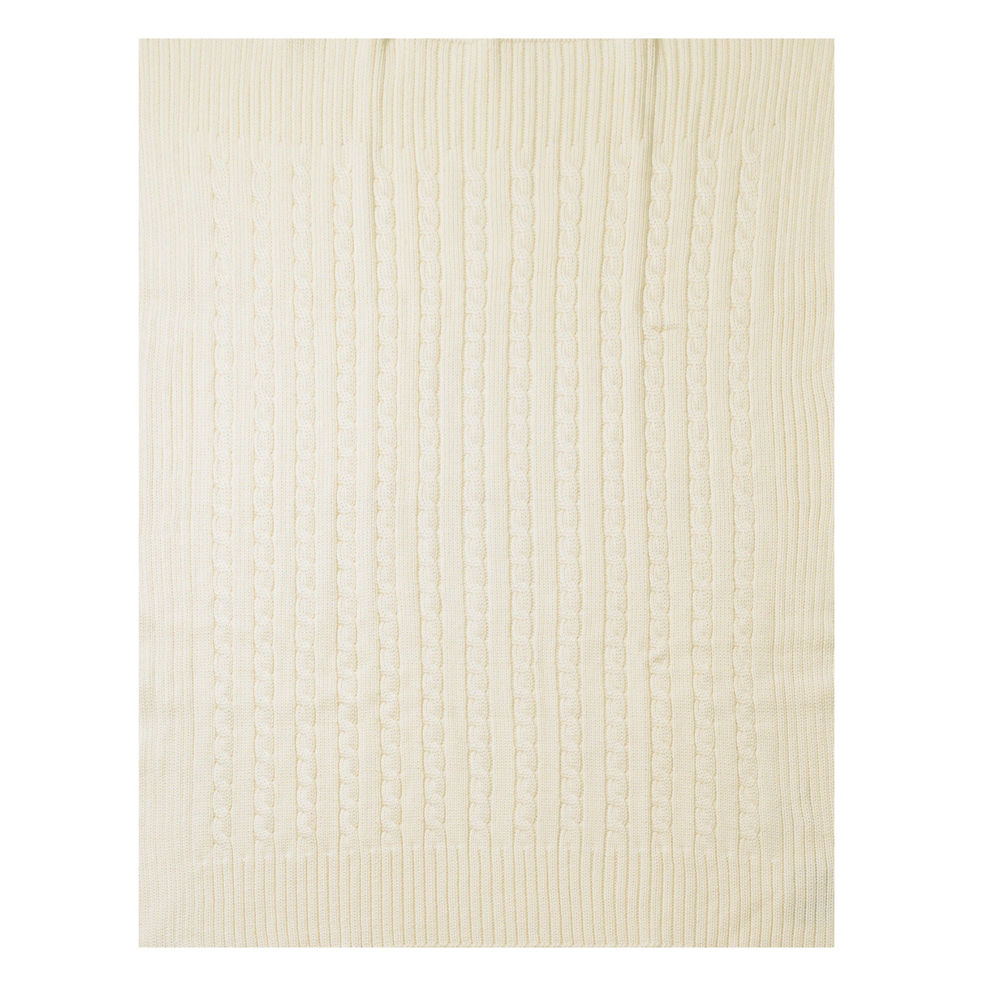 LE DODO' Baby Blanket, Cream, Braided Knit - Made in Italy E96-0001