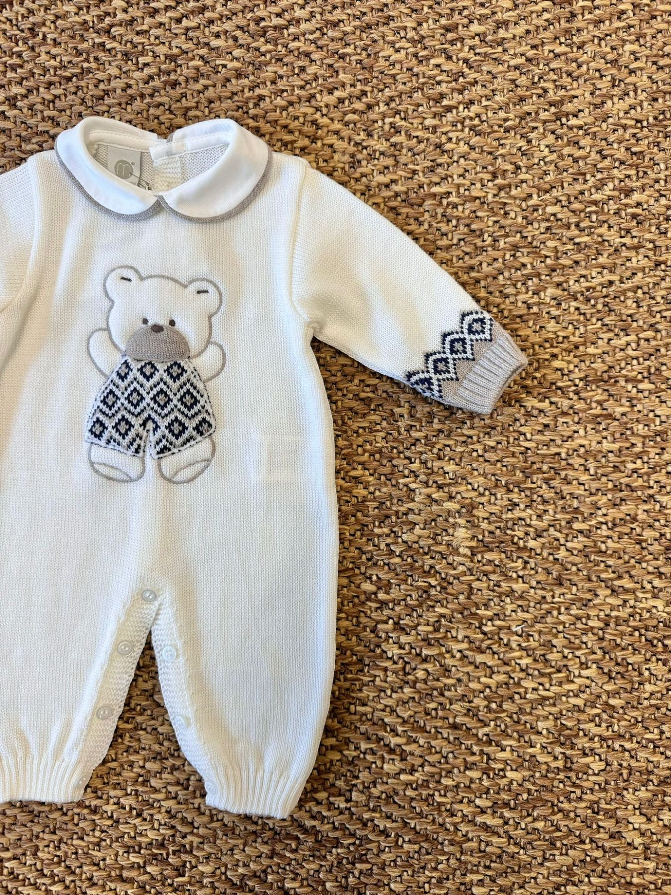 Tutina Orsetto Neonato VANIGLIA IB5110 -  NANU' BABY