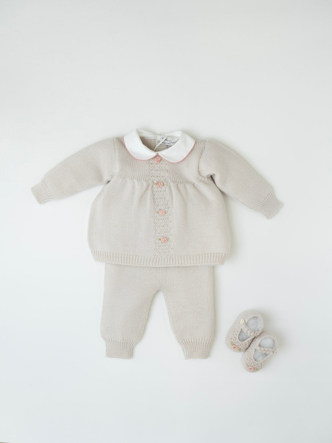 Completo nascita e Babbucce Neonata TORTORA ASIA/CN-T -  NANU' BABY
