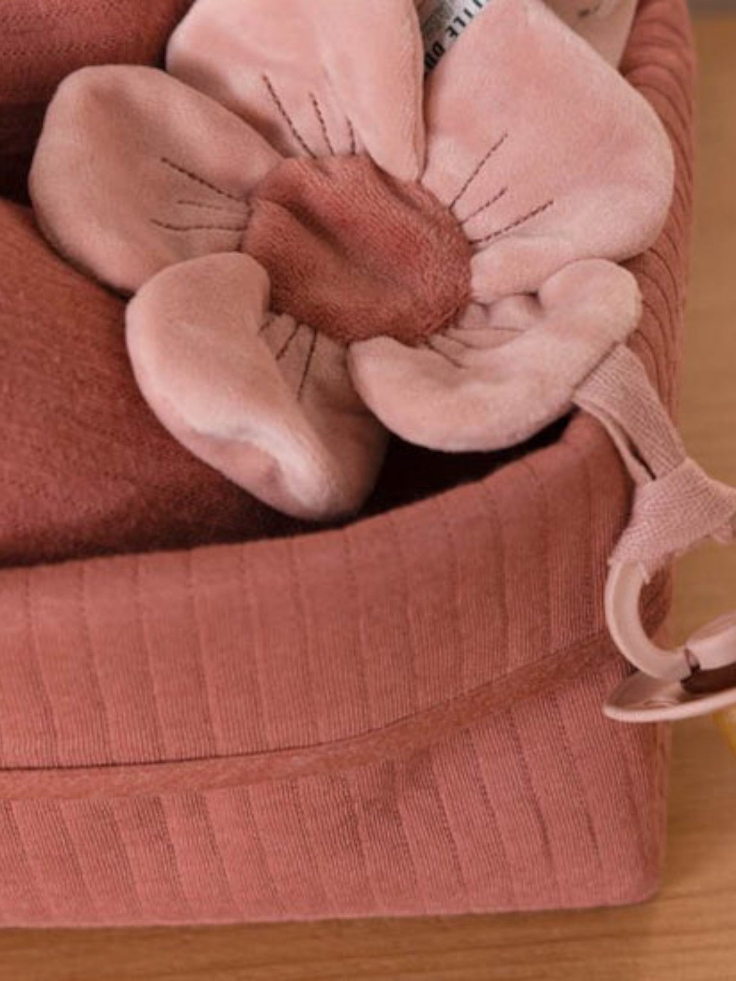 Reggiciuccio in stoffa fiori e farfalle  ROSA LD8718