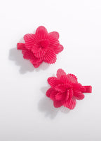 Fuchsia Tulle Flower Hair Clips 5467/67